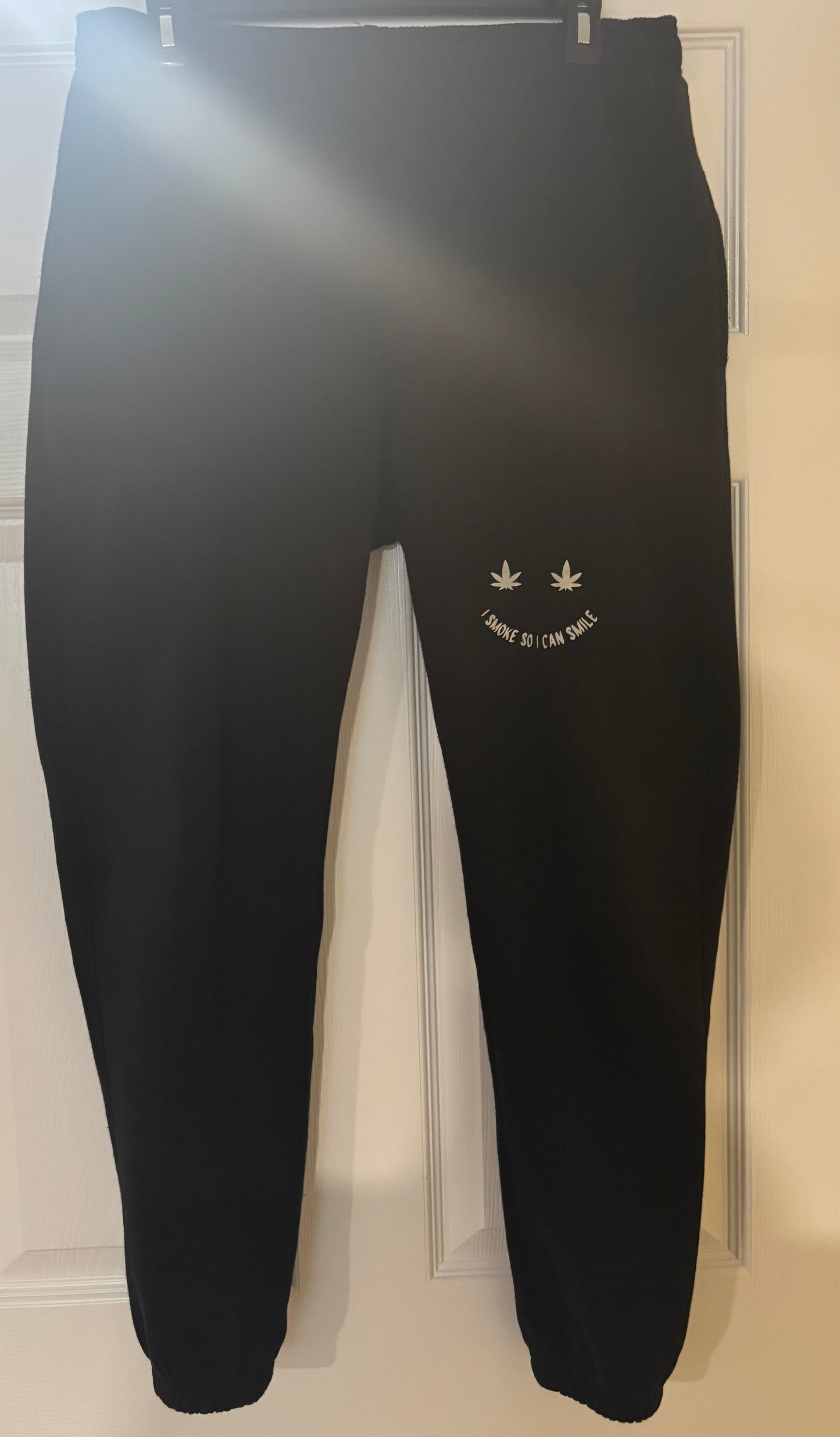 “I Smoke so I can Smile” Sweatpants (Glows in the dark)
