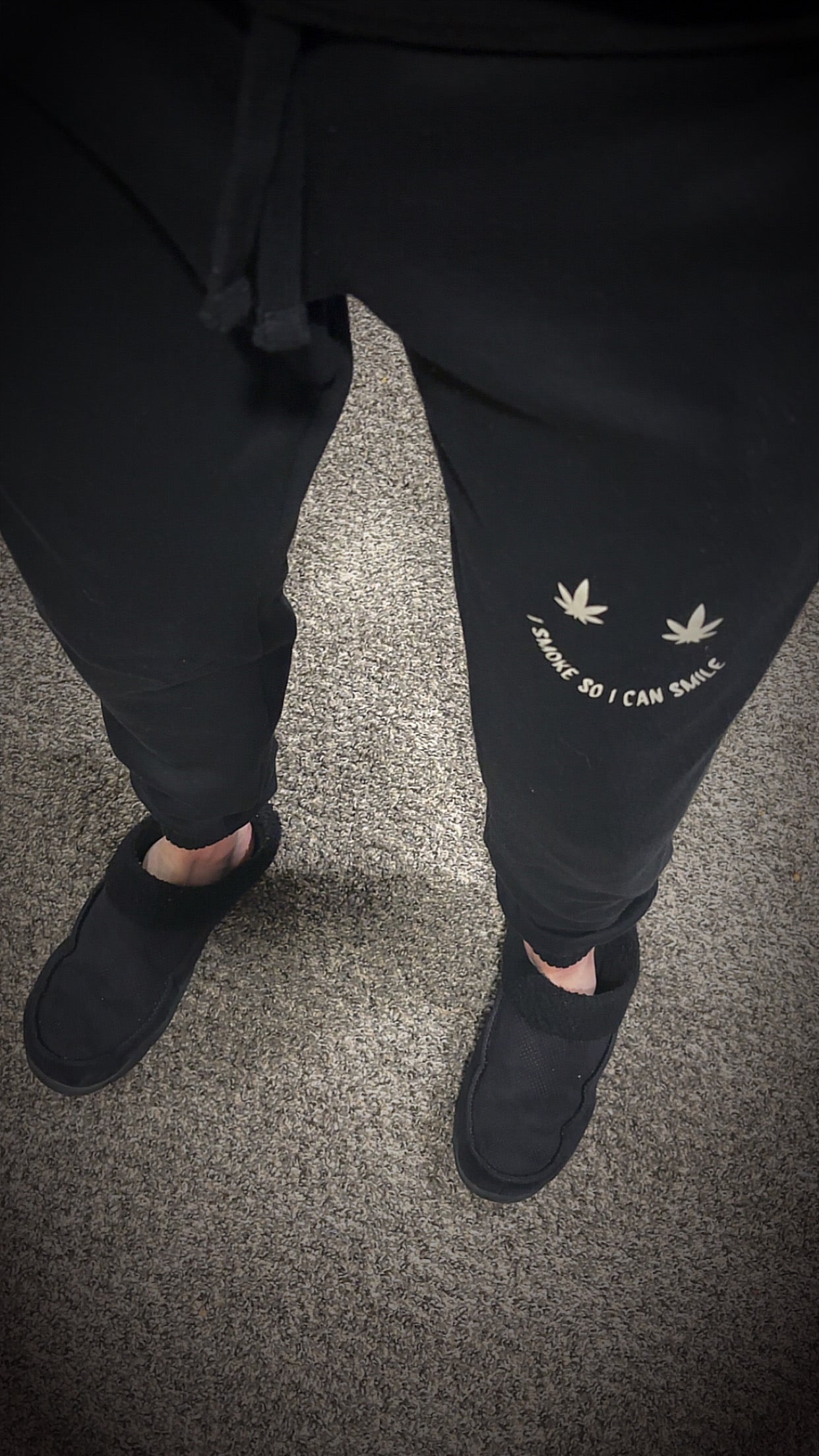 “I Smoke so I can Smile” Sweatpants (Glows in the dark)